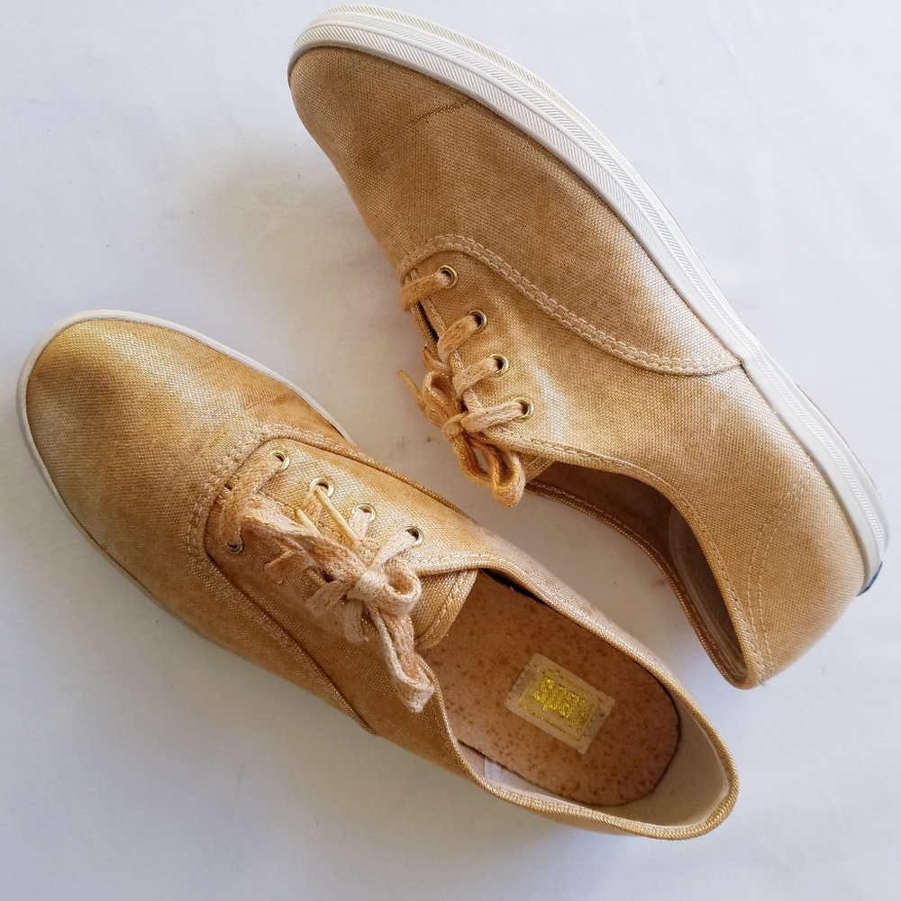 Keds | Gold Metallic Tie Sneakers size 9.5‎